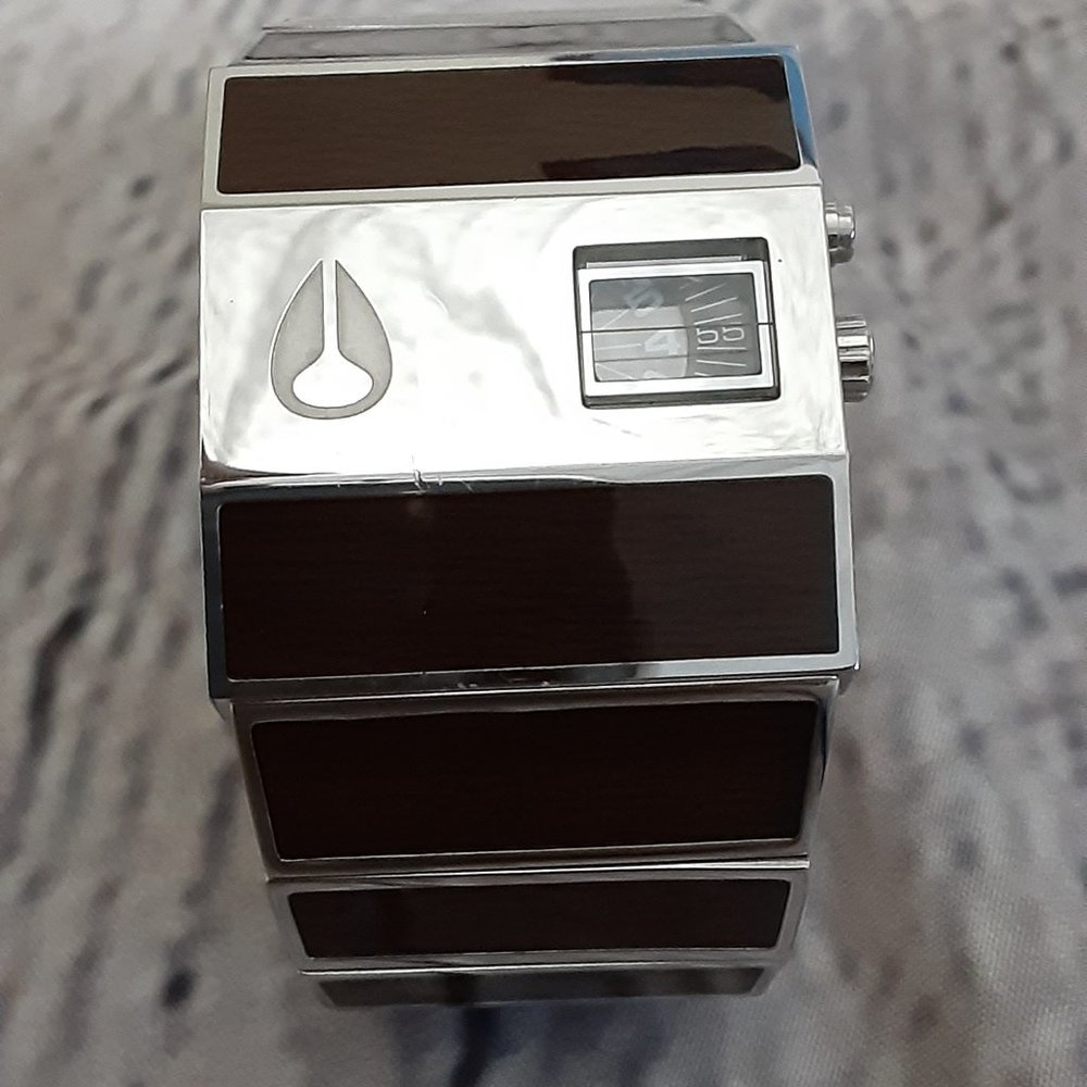 Nixon Rotolog Watch in Dark Wood